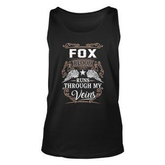 Fox Name - Fox Blood Runs Through My Veins Unisex Tank Top - Seseable