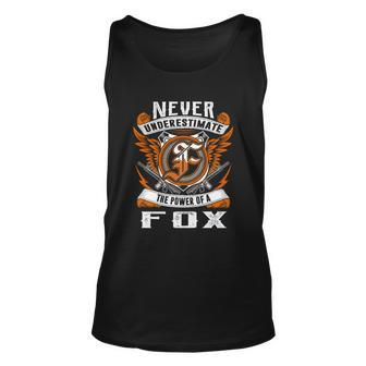 Fox - Never Underestimate Personalized Name Unisex Tank Top - Seseable