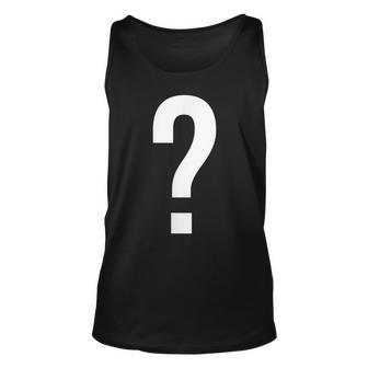 Fragezeichen Buchstaben-Zahlensymbol Alphabet Initiale Tank Top - Seseable