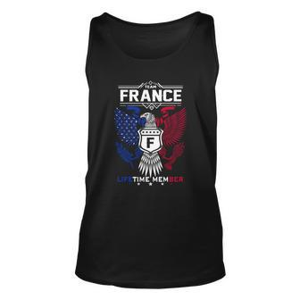 France Name - France Eagle Lifetime Member Unisex Tank Top - Seseable