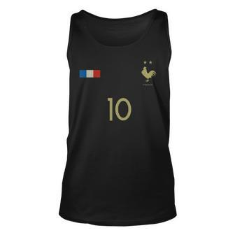 France Number 10 French Soccer Retro Football France Unisex Tank Top - Thegiftio UK
