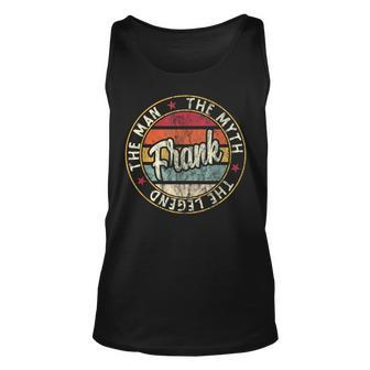 Mens Frank The Man The Myth The Legend First Name Dad Tank Top | Mazezy