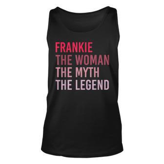 Frankie Frau Mythos Legende Unisex TankTop, Personalisiertes Geburtstagsdesign - Seseable