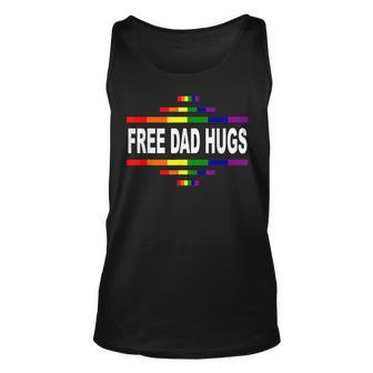 Free Dad Hugs Lgbt Rainbow Pride Fathers Day Gift Unisex Tank Top | Mazezy