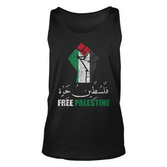 Free Palestine Arabic Support Palestine And Gaza Jerusalem Unisex Tank Top | Mazezy