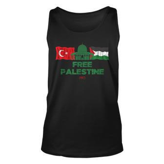 Free Palestine Turkey Flag Al Quds Freedom For Palestine Unisex Tank Top | Mazezy