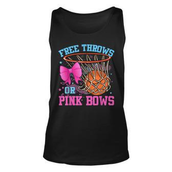 Free Throws Or Pink Bows Pregnancy Pink Or Blue Unisex Tank Top | Mazezy