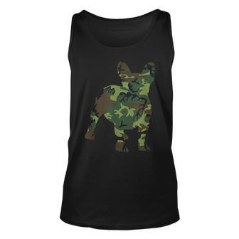 French Bulldog Camouflage Dog Camo Frenchie Owner Military Unisex Tank Top - Seseable