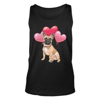 French Bulldog Frenchie Dog Cute Frenchie Heart Balloons Pet Animal Dog French Bulldog 131 Frenchies Unisex Tank Top - Monsterry AU