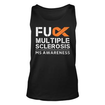 Fuck Multiple Sclerosis Ms Awareness Support Ribbon Unisex Tank Top | Mazezy