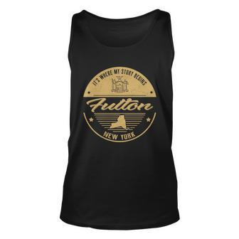 Fulton New York Its Where My Story Begins Unisex Tank Top - Seseable