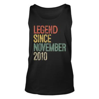 Fun Legend Since November 2010 9Th Birthday 9 Year Old Tank Top | Mazezy