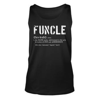 Funcle Military T For Military And Veteran Fun Uncles Unisex Tank Top | Mazezy