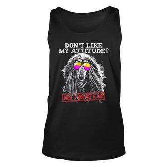 Funny Afghan Hound Attitude Unisex Tank Top | Mazezy