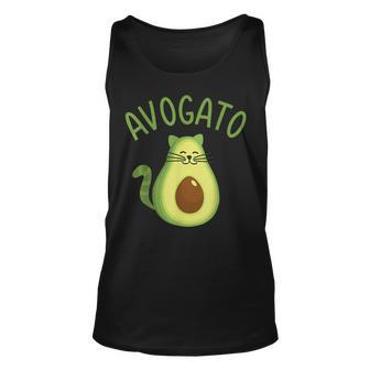 Funny Avogato Cat For Avocado Lover And Cinco De Mayo Unisex Tank Top | Mazezy