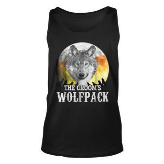 Funny Bachelor Party Grooms Wolf Pack Unisex Tank Top | Mazezy