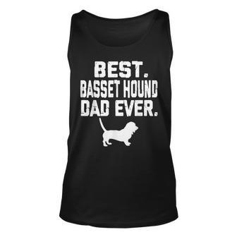 Funny Best Basset Hound Dad Ever Gift For Mens Unisex Tank Top | Mazezy