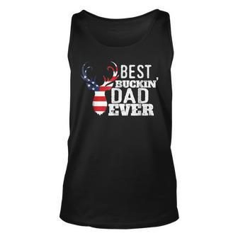 Funny Best Buckin Dad Ever Deer Hunting Fathers Unisex Tank Top | Mazezy UK