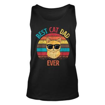 Funny Best Cat Dad Ever Cat Dad Gift Gift For Mens Unisex Tank Top | Mazezy