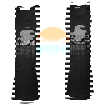 Funny Bigfoot Water Skiing With Loch Ness Monster Bigfoot Unisex Tank Top - Thegiftio