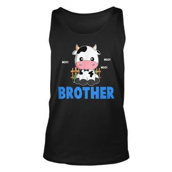 Funny Brother Cow Cute Cow Farmer Birthday Matching Family Unisex Tank Top - Seseable