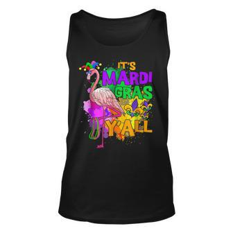 Funny Carnival Party Gift Idea Flamingo Mardi Gras V2 Unisex Tank Top - Seseable