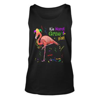 Funny Carnival Party Gifts Idea Flamingo Mardi Gras Unisex Tank Top - Seseable