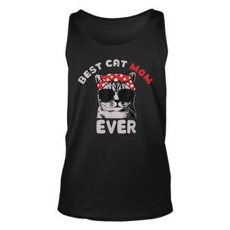 Funny Cat Best Cat Mom Ever Meow With My Cat For Women Unisex Tank Top - Thegiftio UK