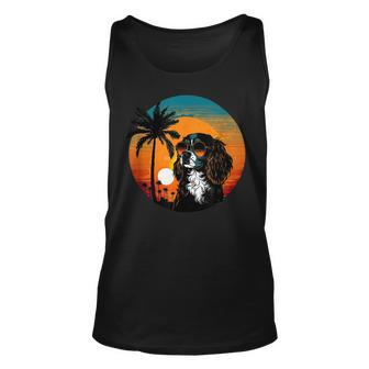 Funny Cavalier King Charles Spaniel Cute Cool Sunglasses Unisex Tank Top | Mazezy