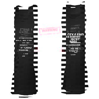 Funny Crazy Girlfriend Property Boyfriend Humor Men Women Tank Top Graphic Print Unisex - Thegiftio