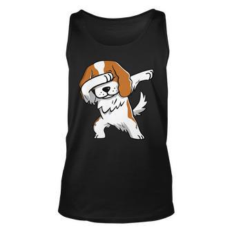 Funny Dabbing Cavalier King Charles Spaniel Dog Gift Unisex Tank Top | Seseable CA