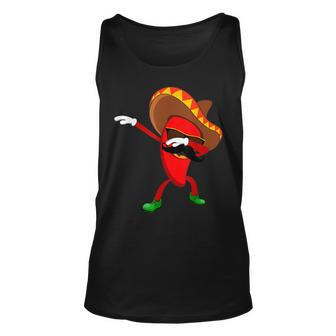 Funny Dabbing Chili Mexican Pepper Dab Unisex Tank Top - Seseable