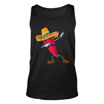 Funny Dabbing Chili Mexican Pepper Dab Unisex Tank Top | Mazezy
