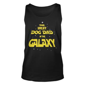 Funny Dog Dad Best Dog Dad In The Galaxy V2 Unisex Tank Top - Seseable