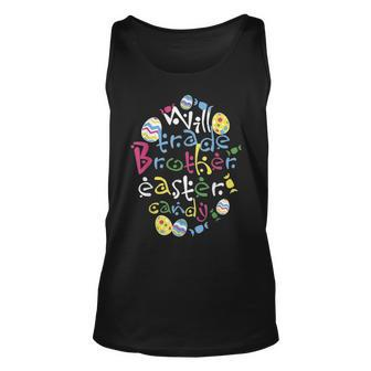 Funny Easter Brother Egg Hunting Rabbit Party Unisex Tank Top - Seseable