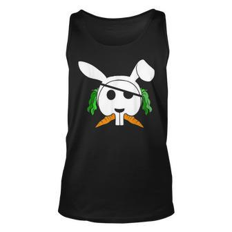 Funny Easter Bunny Pirate Scull Egg Hunting Rabbit Unisex Tank Top - Seseable