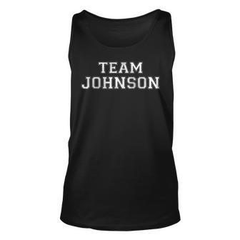 Funny Family Sports Team Johnson Last Name Johnson Unisex Tank Top | Mazezy
