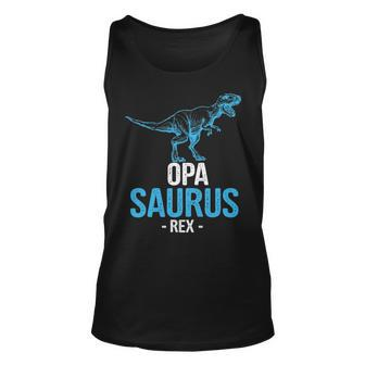 Funny Fathers Day Gift For Grandpa Opa Saurus Rex V2 Unisex Tank Top - Seseable