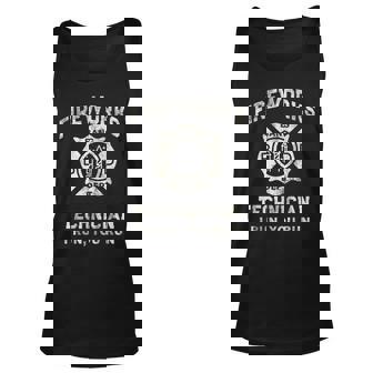 Funny Fireworks Technician Pyro Firefighter America Unisex Tank Top - Seseable