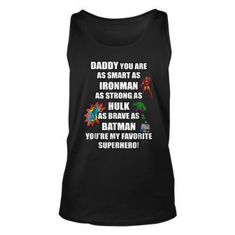 Funny For Dad The Superhero Best Gift For Father Unisex Tank Top | Mazezy