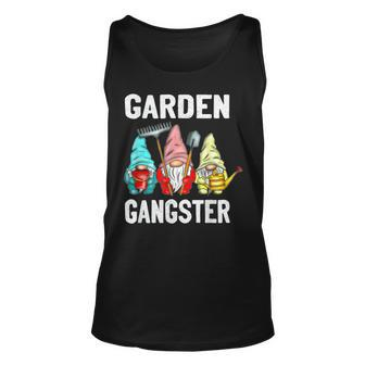 Funny Gnome Lover Garden Gangster Gnomes Gardener Unisex Tank Top | Mazezy