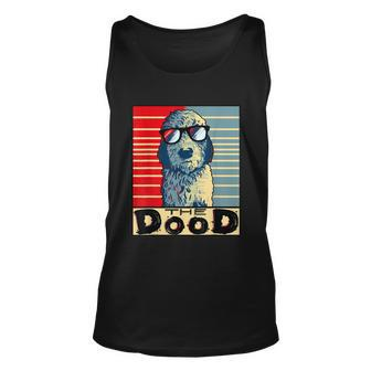 Funny Goldendoodle Gift Golden Doodle The Dood Unisex Tank Top | Mazezy