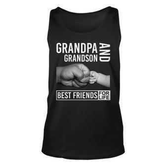 Funny Grandpa And Grandson Best Friends For Life T Unisex Tank Top | Mazezy