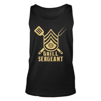 Funny Grilling Bbq Meat Dad Grandpa Grill Sergeant Vintage Unisex Tank Top - Seseable