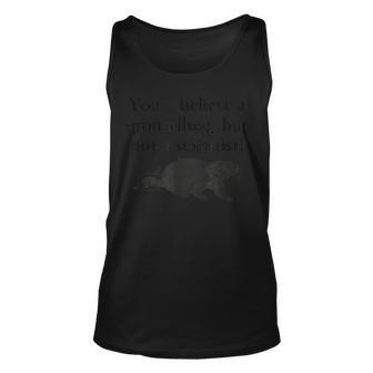 Funny Groundhog Day Scientist Climate Change Unisex Tank Top | Mazezy