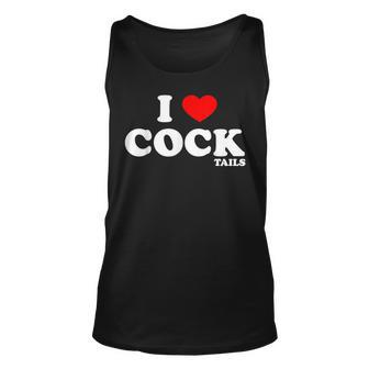 Funny I Love Cocktails I Heart Cocktails Drinking Pun Gift Unisex Tank Top | Mazezy