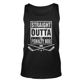 Funny Ice Hockey Straight Outta The Penalty Box Hockey Lover Unisex Tank Top - Seseable