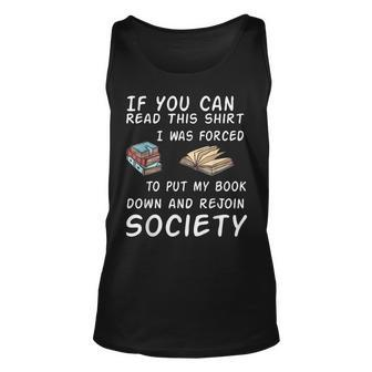 Funny If You Can Read This Book Lovers Novel Reading T Unisex Tank Top - Seseable