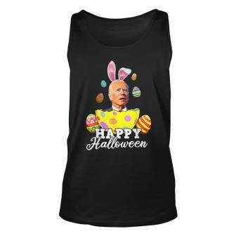 Funny Joe Biden Happy Halloween Confused Easter Biden Bunny Unisex Tank Top - Thegiftio UK