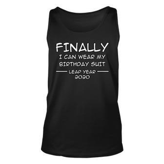 Funny Leap Year February 2020 Birthday Gift For Him Or Her Unisex Tank Top | Mazezy